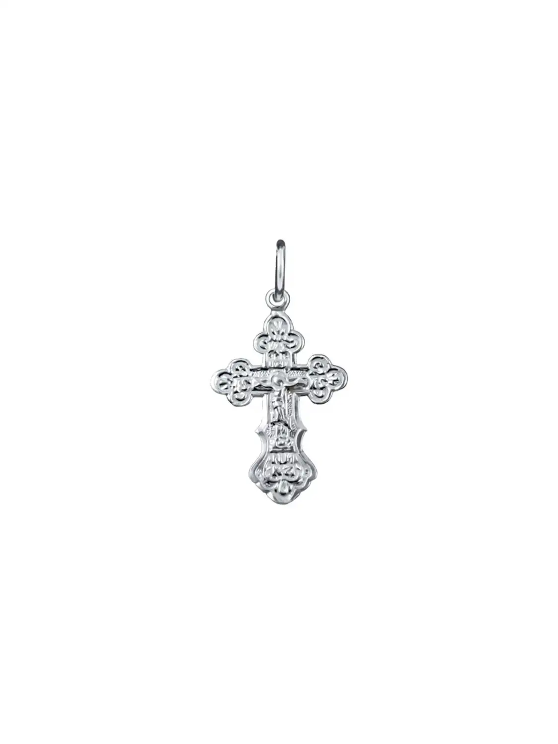 Набор "Крестильный": крестик и ложка с позолотой и розовой с эмалью (Серебро 925)